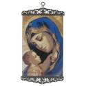 Icône - Tissu 20 X 38 cm - Vierge et Enfant