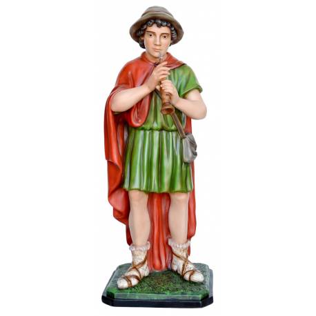 Herder met fluit in hars voor kerstfiguren van 100 cm 