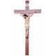 Croix murale 100 x 50 cm en bois (Christ de 50 cm en résine)