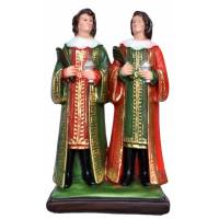 Statue Côme Et Damien 25 cm en résine