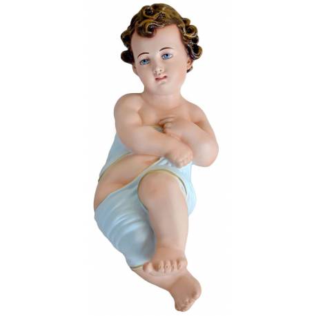 Statue enfant Jésus emmailloté 30 cm en résine
