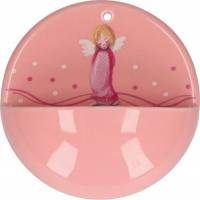 Benitier porcelaine 10 cm Rose ange