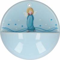 Benitier porcelaine 10 cm Bleu ange