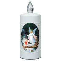 Lampe de cimetière Ange gardien avec 2 piles AA incluses