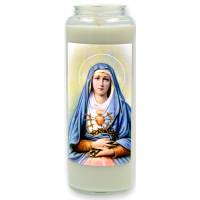 Neuvaine en verre / blanc / ND des Sept Douleurs