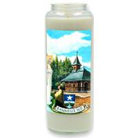 Neuvaine en verre / blanc / Apparition Notre Dame de Banneux