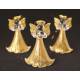 Engel 5 cm - Glas goud gekleurd - 6 / Set 