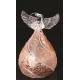 Engel 12 Cm Glas bronzen kleur met licht 