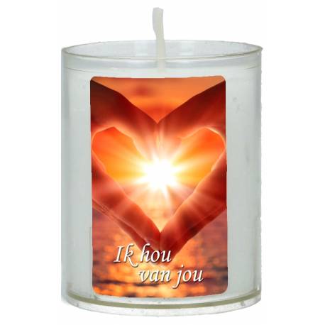 Bougie de circonstance 65 x 50 mm - Ik hou van jou