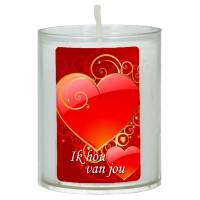 Bougie de circonstance 65 x 50 mm - Ik hou van jou