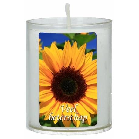 Bougie de circonstance 65 x 50 mm - Veel beterschap