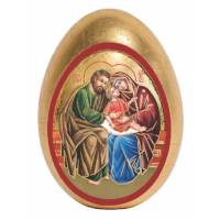 Oeuf avec support Nativité de 7.5 cm (15 cm avec le support)