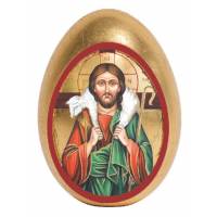 Ei op voet Goede Herder van 7.5 cm (15 cm met de voet) 