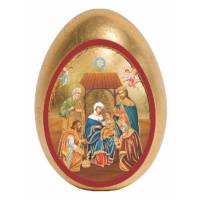 Oeuf avec support Crèche de 7.5 cm (15 cm avec le support)