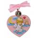 Kader / Wieg - Hart / Engel - 7 X 9 cm - Rosa 