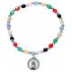 Armband op elastiek multicolor 