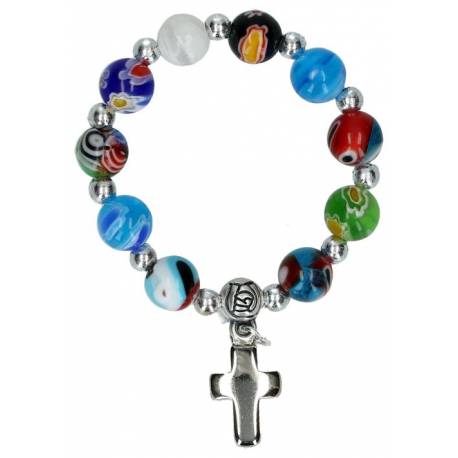 Dizainier sur élastique Multicolore + Croix métal