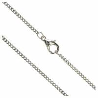 Chaîne 60 cm + Mousqueton - Métal Argenté