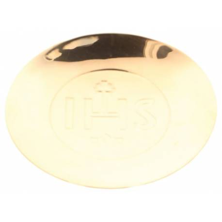 Patene dorée IHS diamètre 16 cm