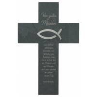Croix Murale Ardoise "Von Guten Machten" 14.5 X 21 Cm