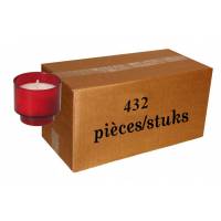 Karton met 432 Offerlichtjes - ROOD 