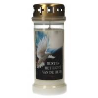 Bougie 6J / CD / blanc / Colombe + Texte NL