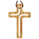 Croix s/cordon - 44 mm - Bois d'olivier