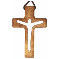 Kruisje op koord - 40 mm - Olijvenhout 