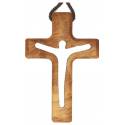 Croix s/cordon - 40 mm - Bois d'olivier
