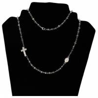 Collier à 5 Dizaines - Cristal blanc