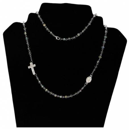 Collier à 5 Dizaines - Cristal blanc