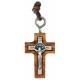 Croix s/cordon - 25 mm - Bois d'olivier St Benoît