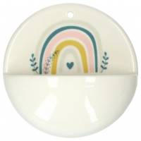 Benitier porcelaine 10 cm Arc en ciel