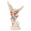 Statue 17 cm Albâtre couleurs St Michel