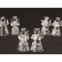 Engel Glas 4 Cm Witte met ster 3 Ass. 6 / Set 