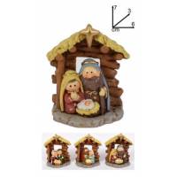 Nativité enfantine dans une étable (6 x 3 x 7cm)