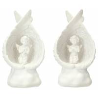 Ange / aile Ht 12 cm - 2 / set
