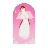 Ange fleurs rose 7x13cm