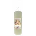 Bougie 115 X 40 mm - 2 anges et enfant