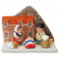 Kerststal Aardewerk - "Crèche du monde" Ch'ti 