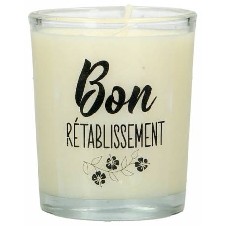 Bougie en verre 65 x 50 mm Bon rétablisssement