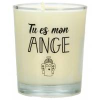 Bougie en verre 65 x 50 mm Tu es mon ange