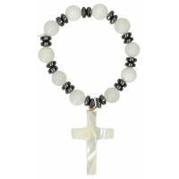 Dizainier sur élastique Nacre et hématite