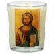 Bougie en verre 65 x 50 mm Christ Pantocrator