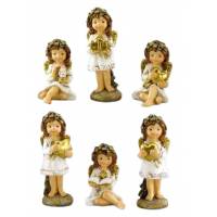 Engel creme en goud 7 cm 