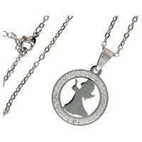 Collier en acier inoxydable avec ange
