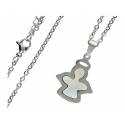 Collier en acier inoxydable avec ange
