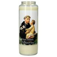 Neuvaine en verre / blanc / Buste Saint Antoine
