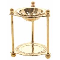 Wierookbrander voor theelichtje - Verguld messing 10 x 7 cm 