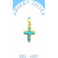 Opaal zilveren kruis 15 X 12 Mm 